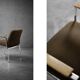 Mid-century modern brown German conference chair, made by Drabert, 1970.