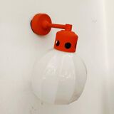 Space Age orange wall lamp 1970