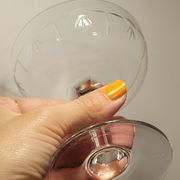 4 Antique Champagne Glasses In Engraved Crystalline
