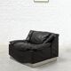 Paire de fauteuils lounge en cuir et acier de Luciano Frigerio, Italie 19