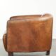 Fauteuil aviateur en cuir de vachette de couleur cognac
