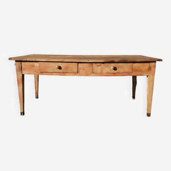 2-drawer pine workshop table
