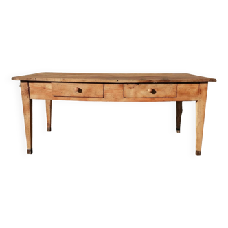 2-drawer pine workshop table