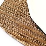 Crystal Art Sculpted Textured Wall Mirror Gold Bronze Mid-Century, Italy, 1960s