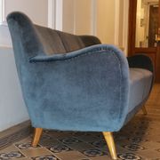 Sofa sofa 3 seats 50/60s Danish sculptural