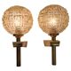 Pair of Midcentury Wall Lamps in style of Gaetano Sciolari, Italy, 1970s