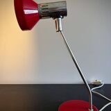 Lampe de bureau rétro en métal rouge