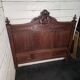 Antique solid oak headboard