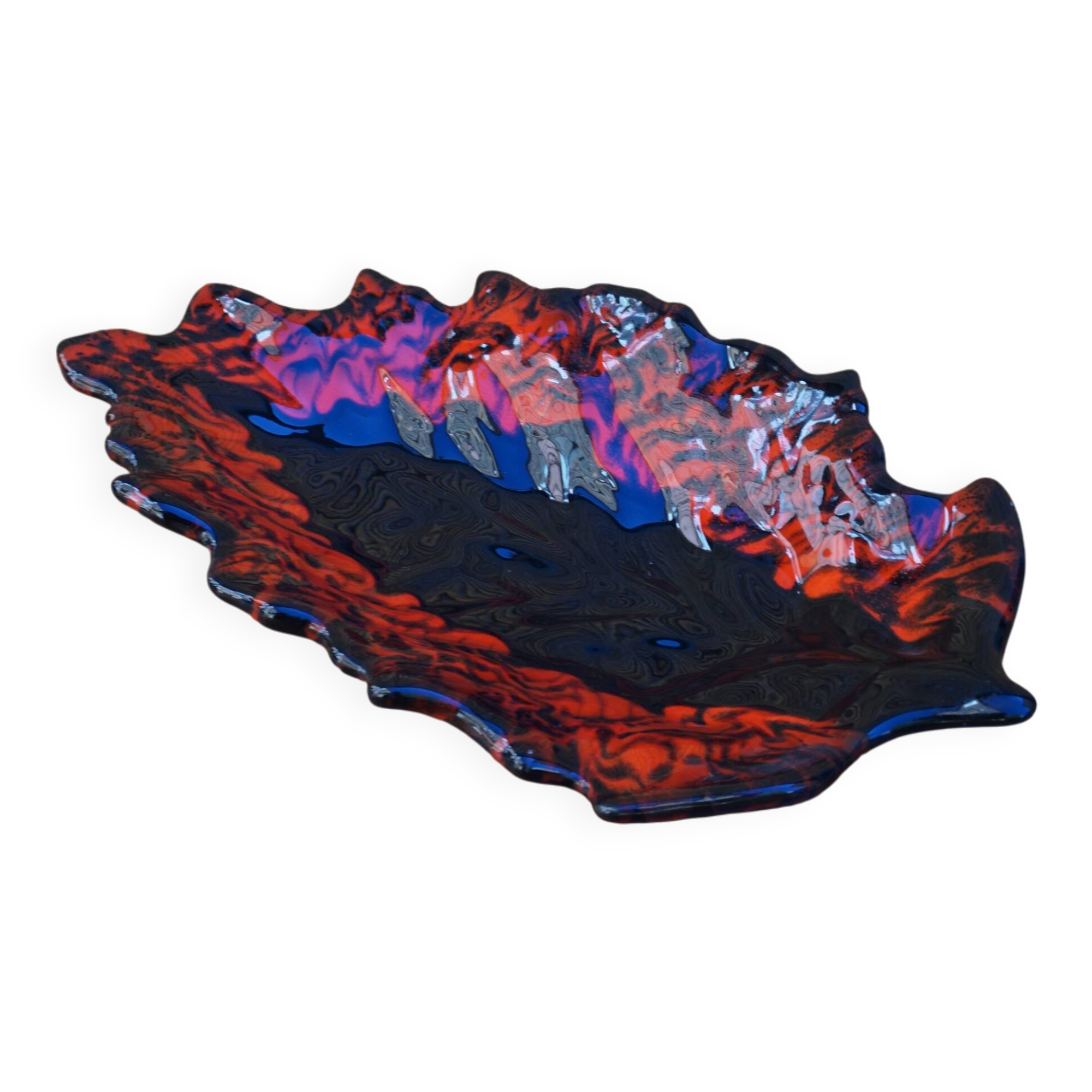 Vintage red Vallauris dish