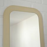 Miroir vintage blanc de style scandinave Meblo, milieu du siècle moderne, années 1970