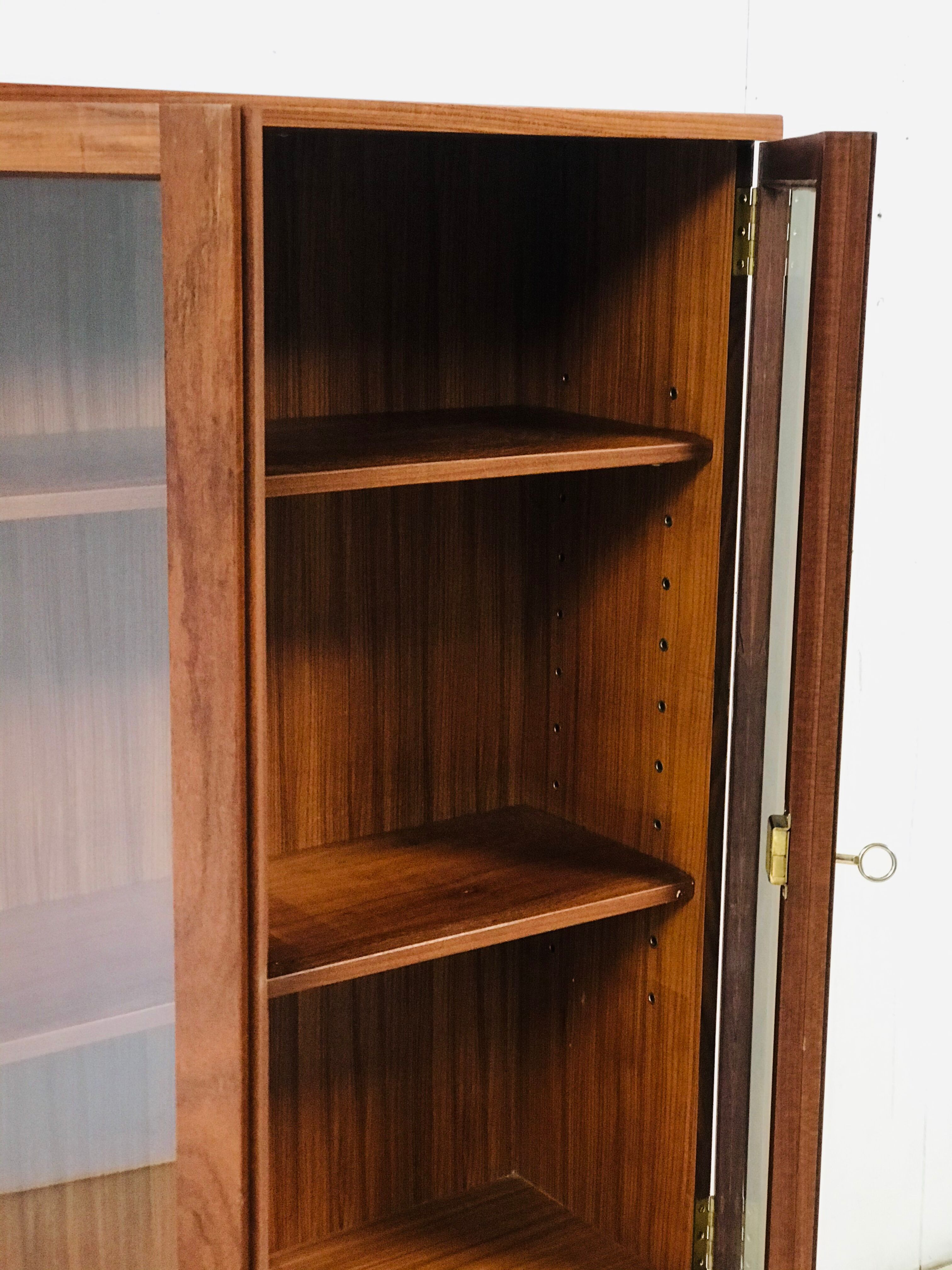 Mid-century teak and glazed display cabinet by J Nissenbaum & Son Ltd., 1970s