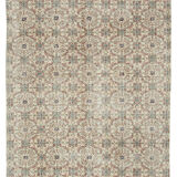 Oriental handmade decorative 1970s beige carpet 192 cm x 292 cm