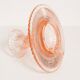 Pale pink glass candlestick mid-century, Europe, 1960s
