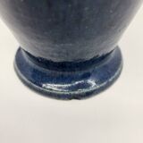 Accolay vase in enamelled stoneware Bleu France Circa 1970