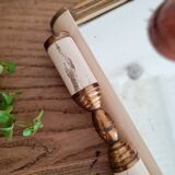 Art deco tray white wood and mirror