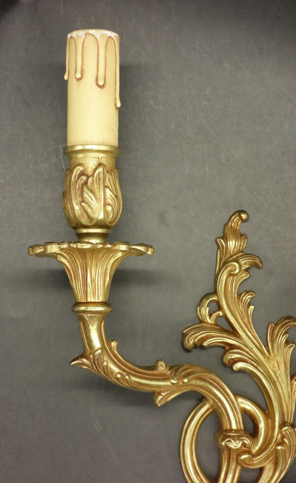 Pair of Rocaille, Rococo style sconces