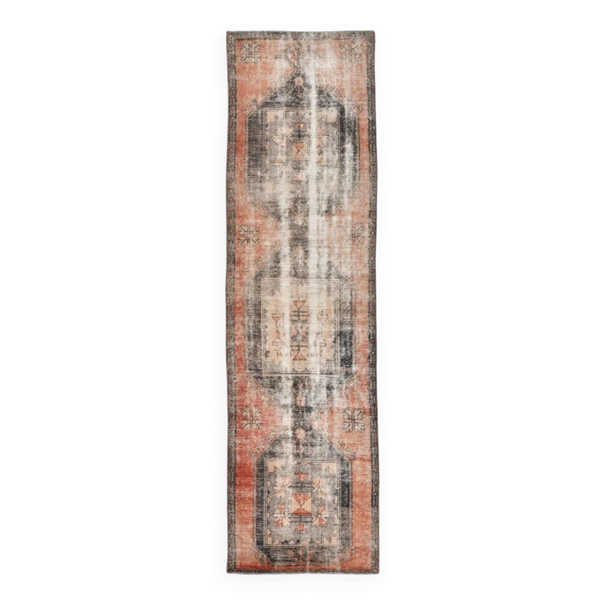 3x10 Pale Red Oriental Persian Runner Rug 86x313Cm SK 22156