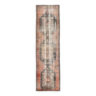 Tapis de couloir oriental persan rouge pâle 3x10 86x313 cm SK 22156