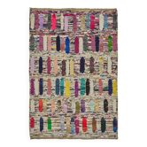 Tapis boho recyclé turc fait main 178 cm x 257 cm