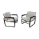 Set of two postmodern black and white armchairs, 1980s