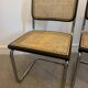 Pair of Marcel Breuer B32 Cesca chairs made in Italy.