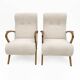 Attribute to Paolo Buffa Mid-century Modern Italian Bouclè Armchairs, Pair