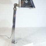 Art deco office lamp in chrome metal