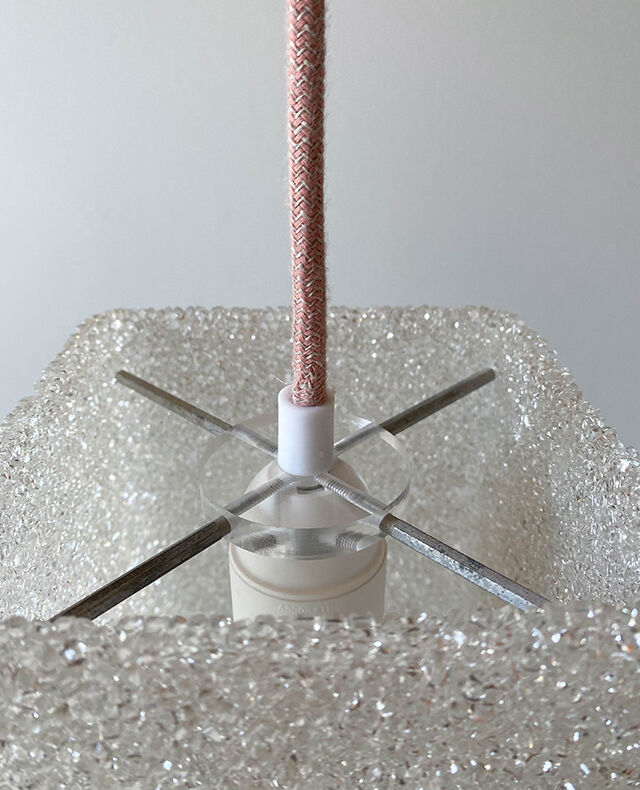 Perspex globe suspension