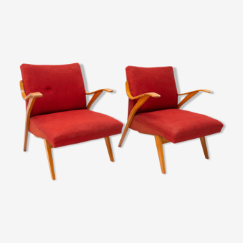 A pair of bentwood Czechoslovak mid century armchairs, 1960´s