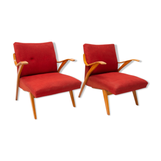 A pair of bentwood Czechoslovak mid century armchairs, 1960´s