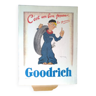une publicité papier issue revue d'époque  des années   1930 pneu Goodrich