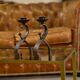 Pair of wrought iron candlesticks by Charles Piguet 1940s