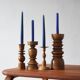 Bougeoirs scandinaves en bois