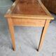 Bureau plateau cuir avec 2 tiroirs en merisier