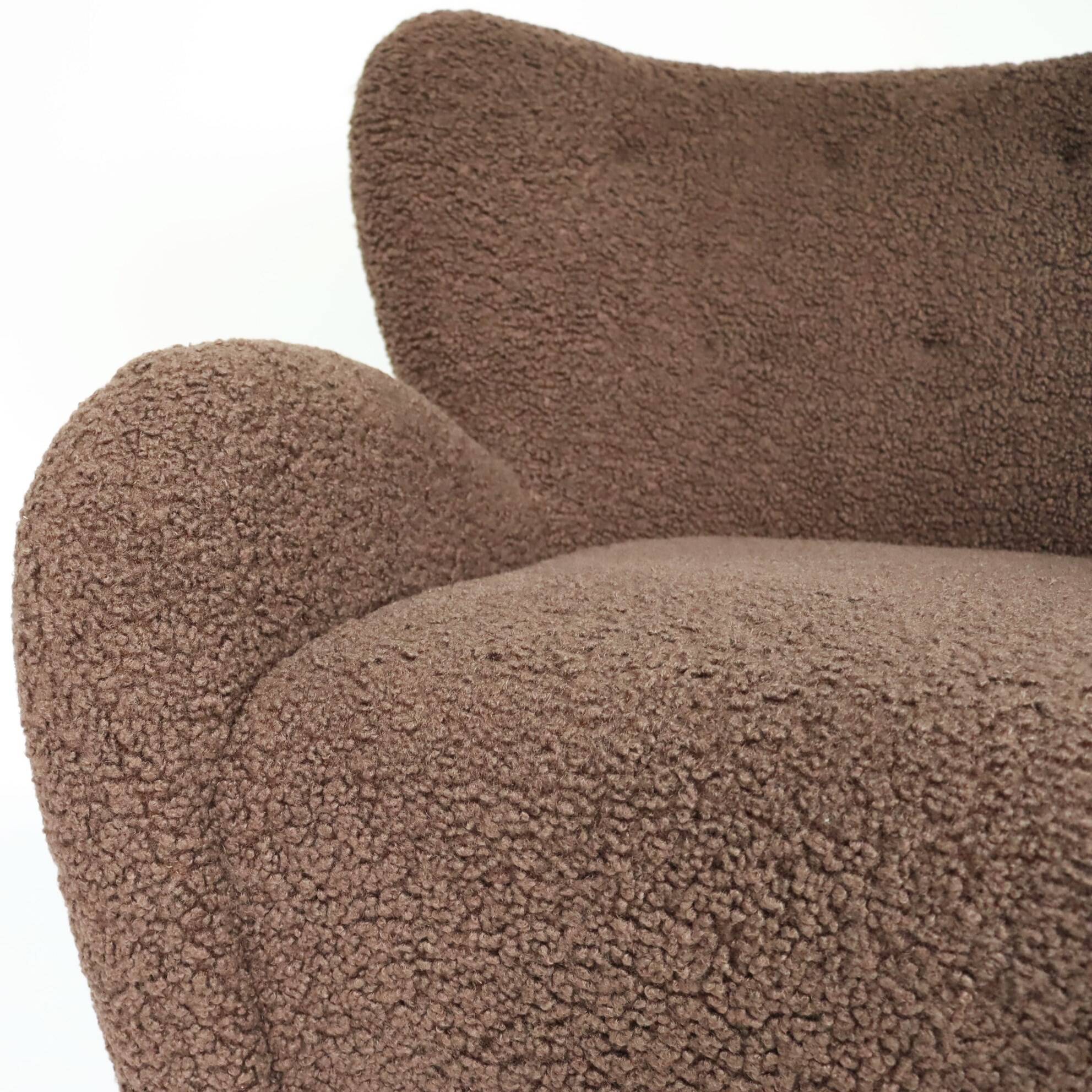 Terry fabric wing chair