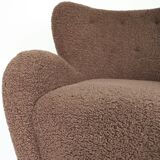 Terry fabric wing chair