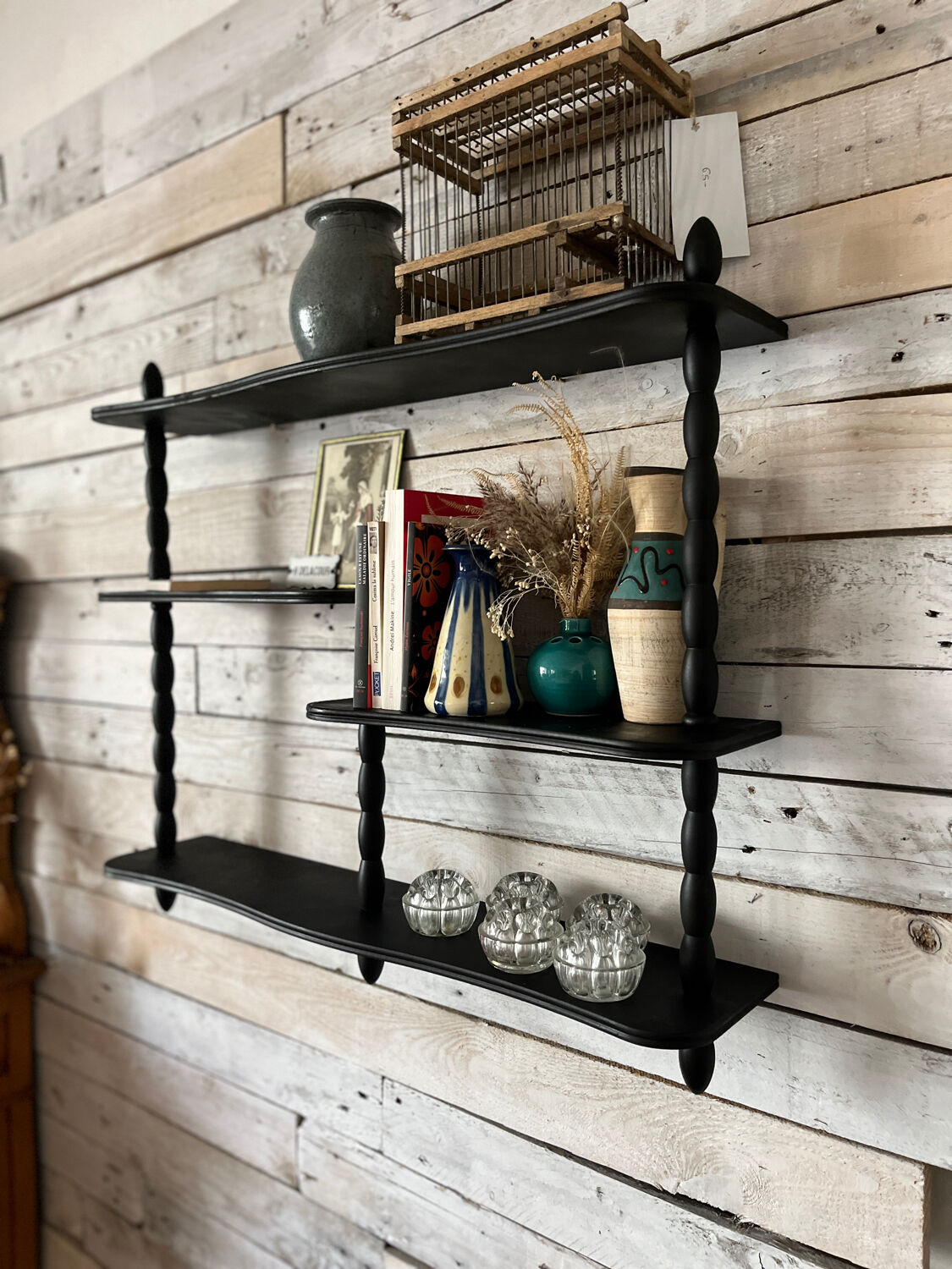 Blackened Napoleon shelf