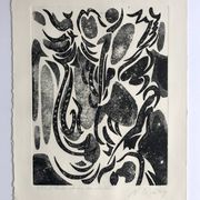 Nicole quétin, the grass lights up its lights, c. 1990. etching signed in pencil