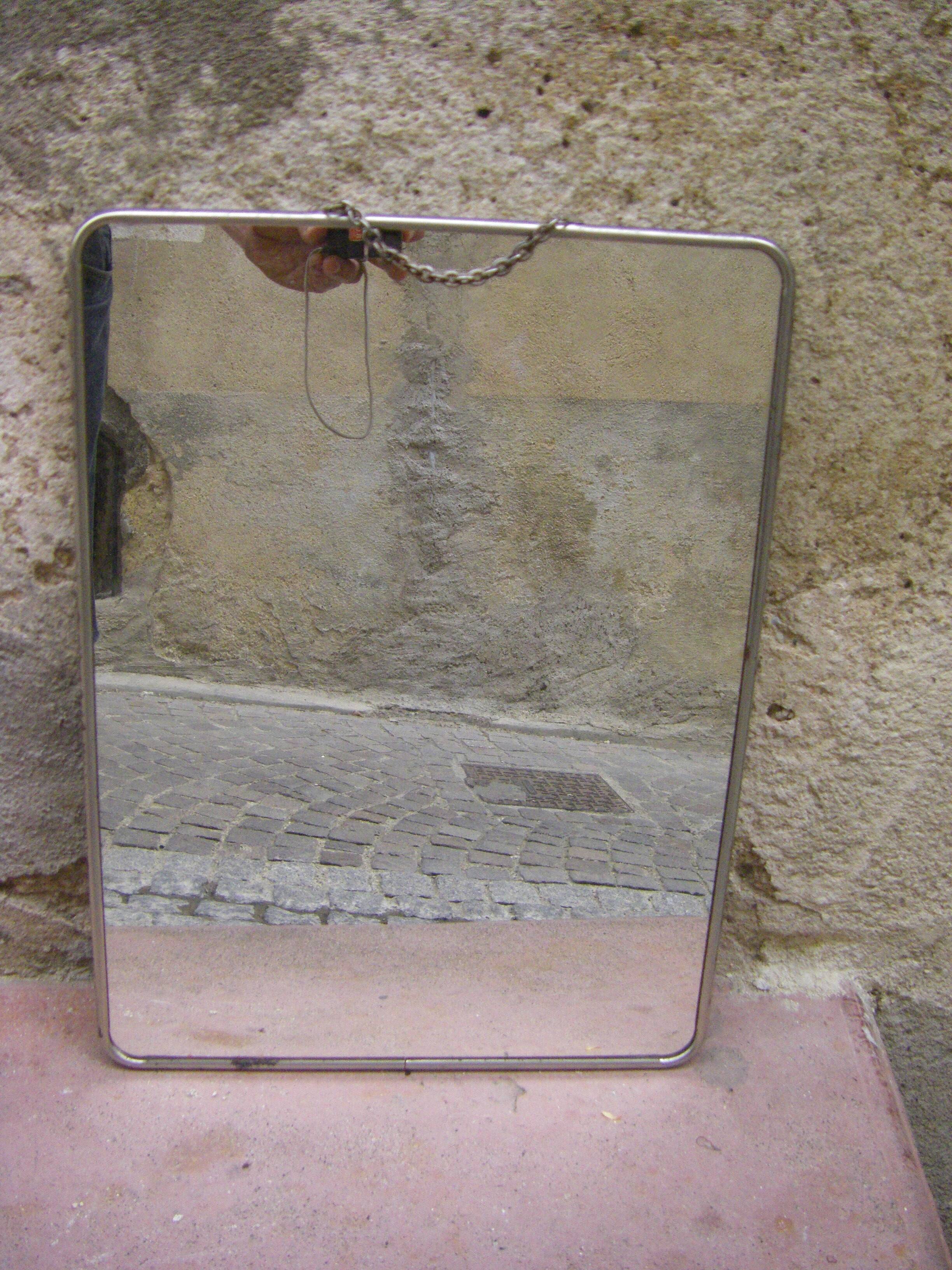 Vintage barber mirror