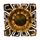 Swedish Brutalist Brass Flower wall lamp by Ingemar Alinder, Lerum 1980s