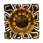 Lampe murale Swedish Brutalist Brass Flower par Ingemar Alinder, Lerum des années 1980