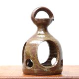 Sandstone lantern candle holder, 60s