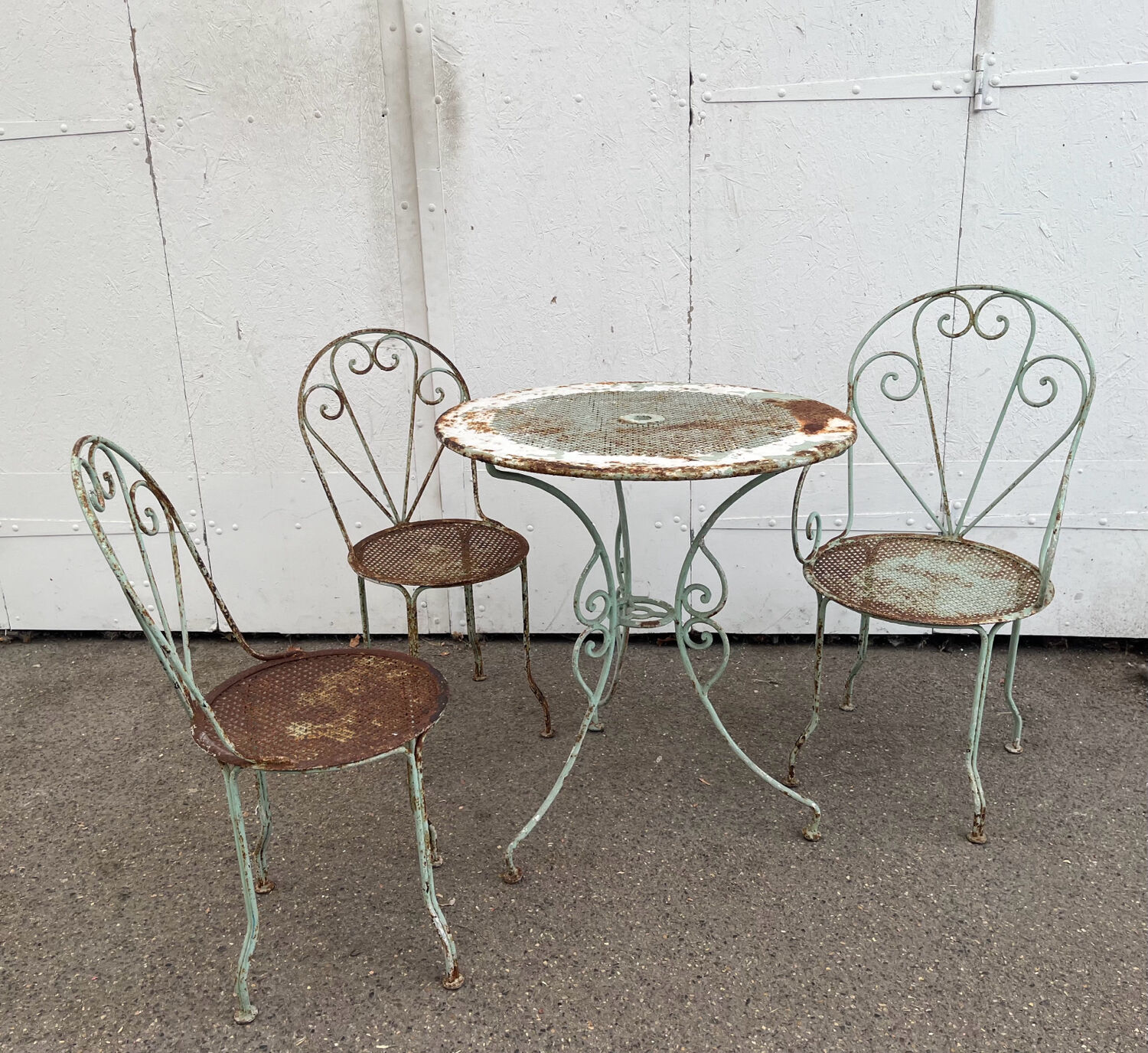 Wrought iron garden furniture 1920