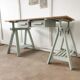workshop office on adjustable trestles