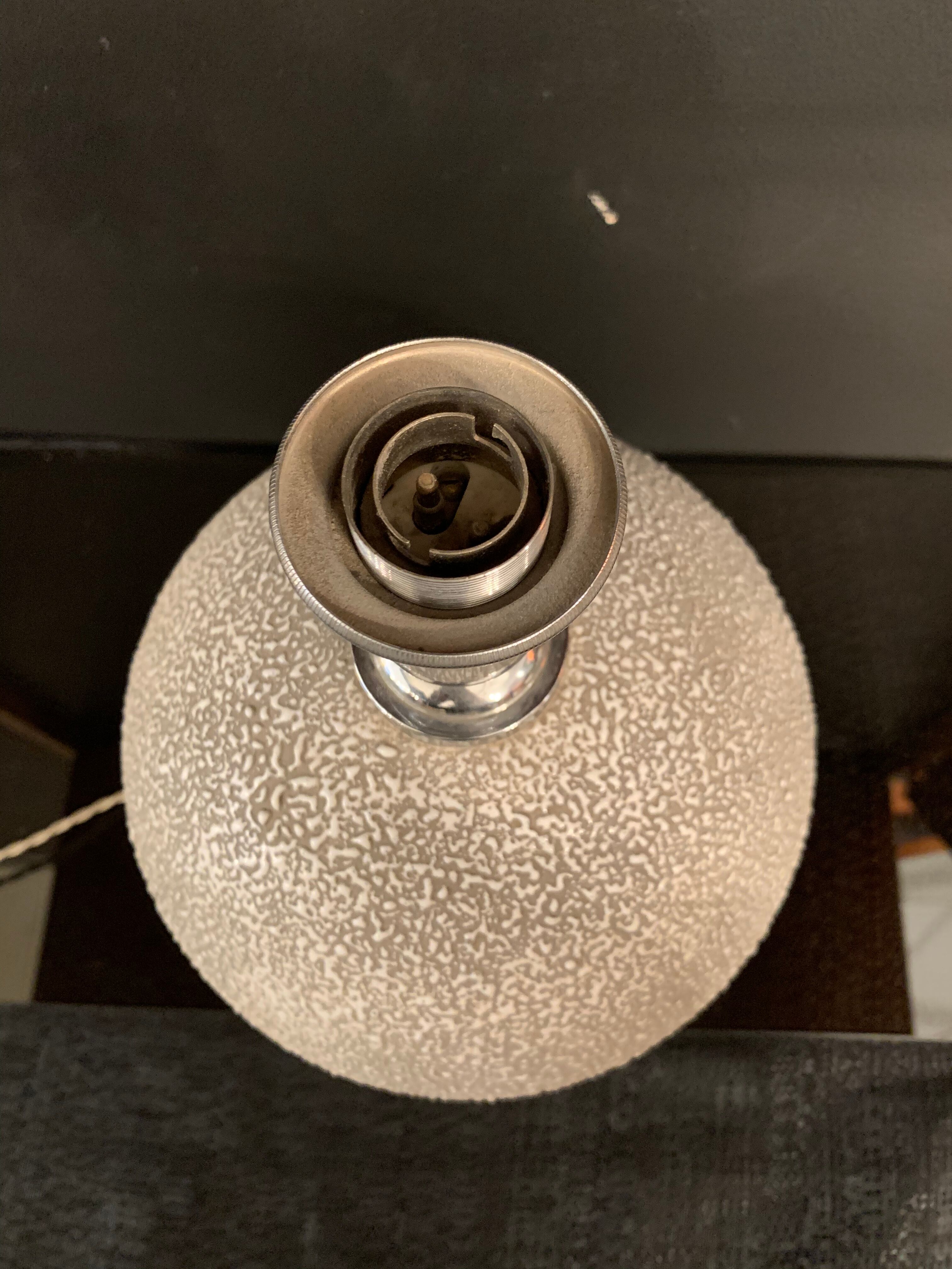 Crispened ceramic art deco lamp foot