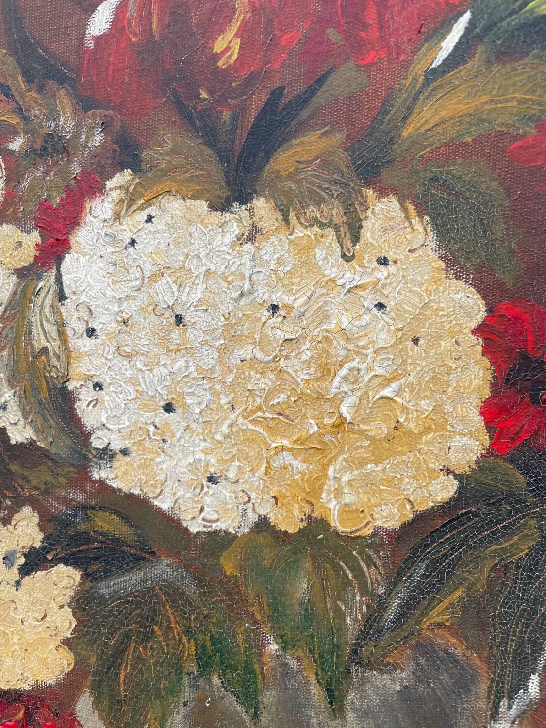 Large bouquet oil painting