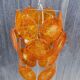 Vintage chandelier orange badge italy 1970