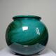 Large ceramic ball vase, art deco style, shade of green, vintage