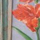 Painting on wood: gladiolus