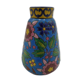 Vase in enamels of the Louvière